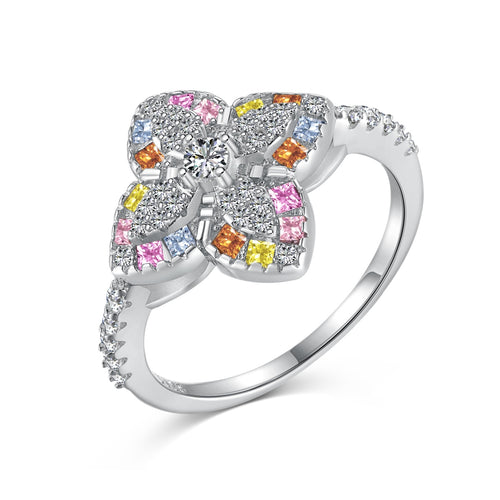 Mosaic Ring Silber