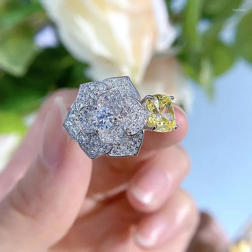 Flower Ring Silber