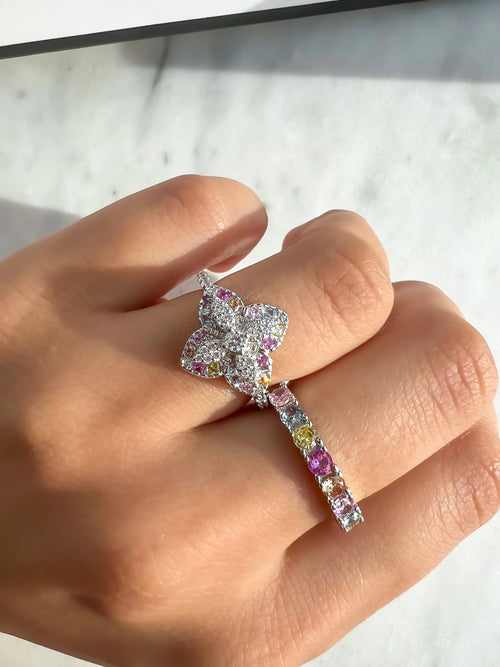 Mosaic Ring Silber