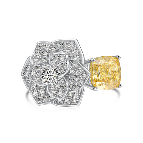 Flower Ring Silber