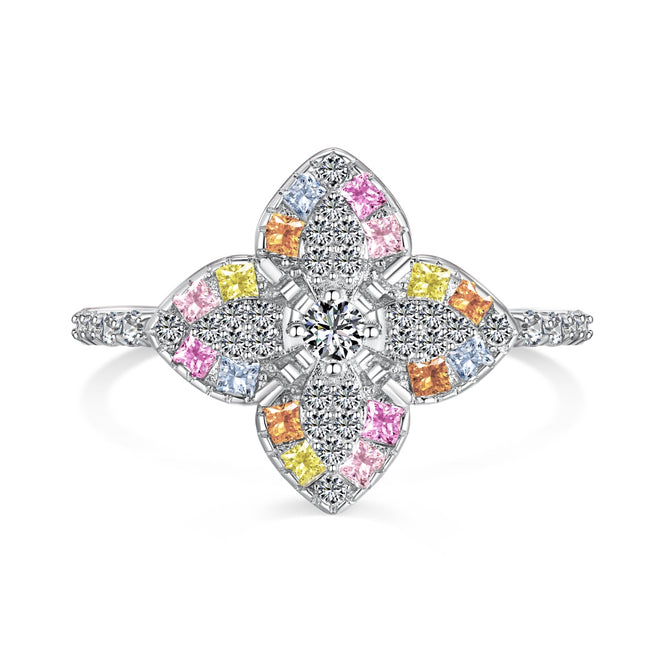 Mosaic Ring Silber