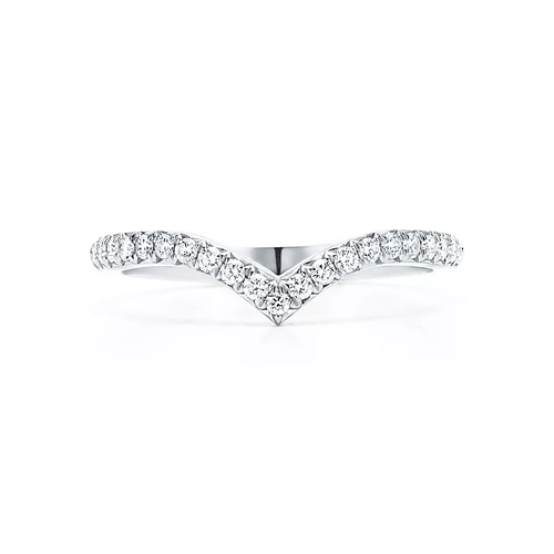 V Ehering 14K Weissgold, 2,0mm