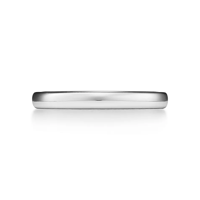 Clean Ehering 14K Weissgold, 2,5mm