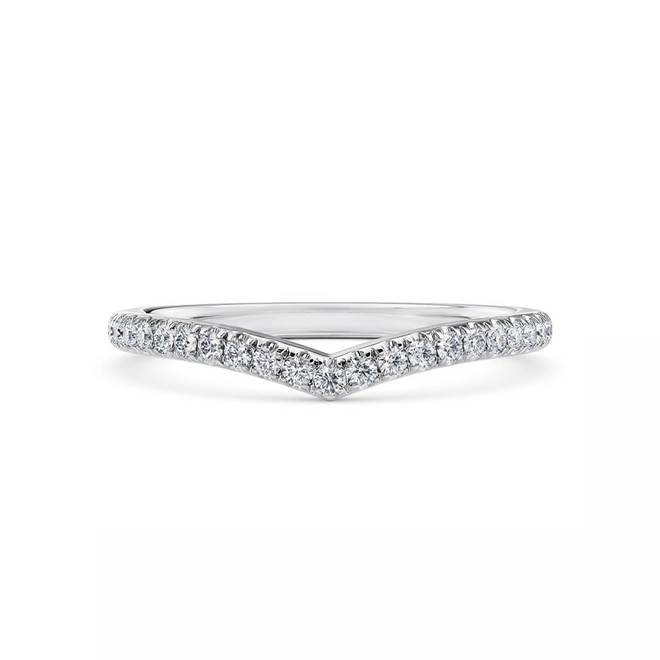D Diamonds Ehering 14K Weissgold