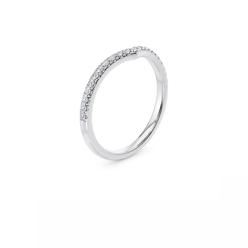D Diamonds Ehering 14K Weissgold